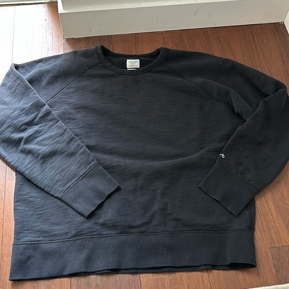 Rag and Bone Crewneck Sweatshirt Faded Black Size XXL